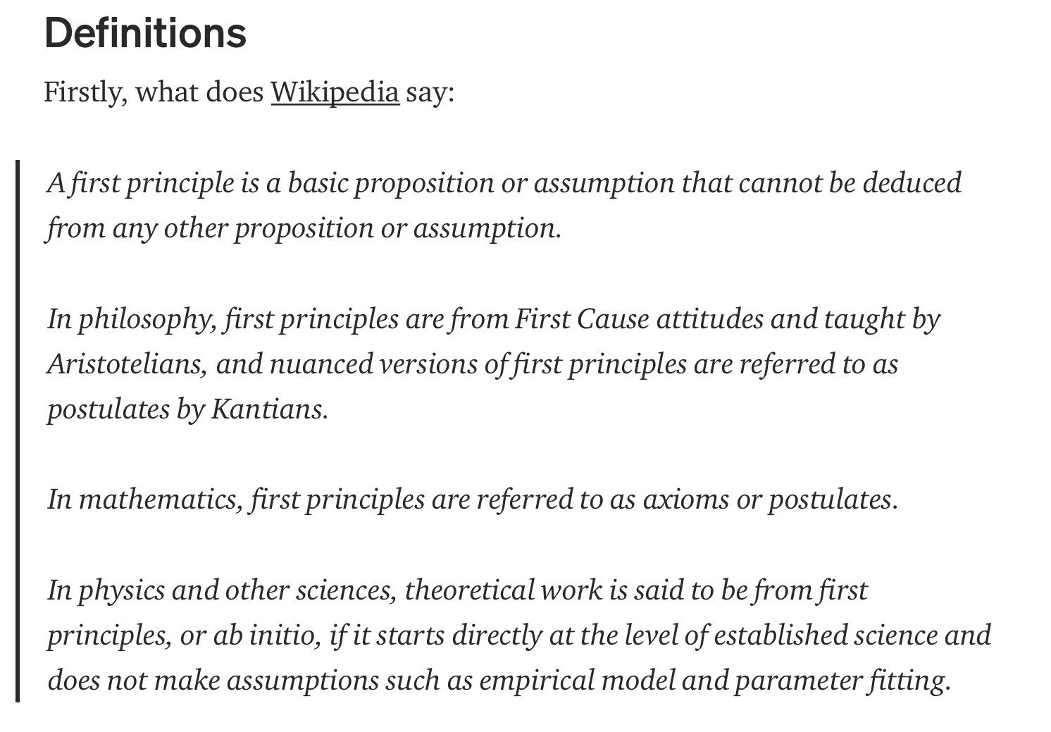 what wikipedia says about first-principles